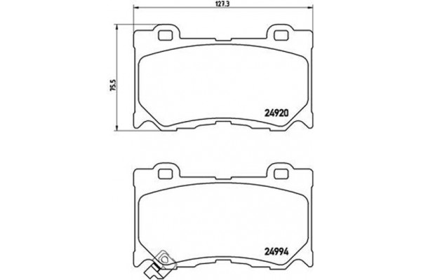 Brembo Σετ τακάκια, Δισκόφρενα - P 56 089