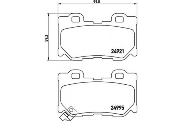 Brembo Σετ τακάκια, Δισκόφρενα - P 56 095