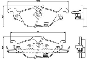 Brembo Σετ τακάκια, Δισκόφρενα - P 59 030