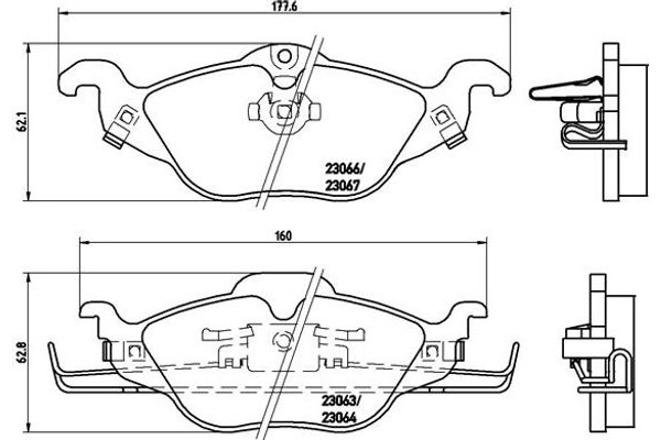 Brembo Σετ τακάκια, Δισκόφρενα - P 59 030