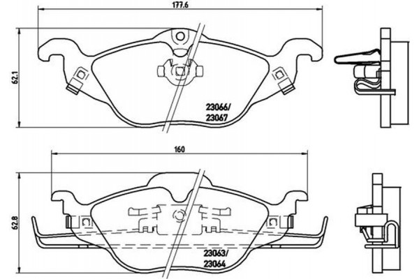 Brembo Σετ τακάκια, Δισκόφρενα - P 59 030