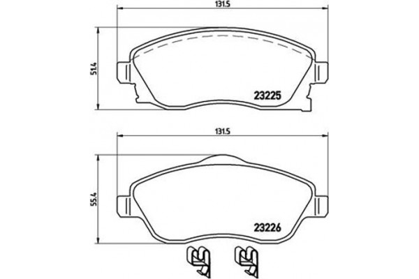 Brembo Σετ τακάκια, Δισκόφρενα - P 59 036