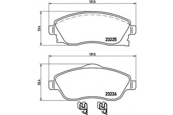 Brembo Σετ τακάκια, Δισκόφρενα - P 59 036
