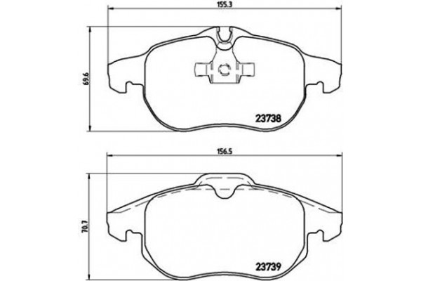 Brembo Σετ τακάκια, Δισκόφρενα - P 59 043