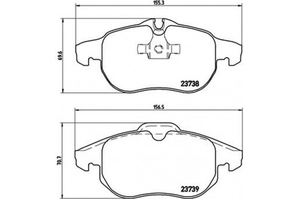 Brembo Σετ τακάκια, Δισκόφρενα - P 59 043