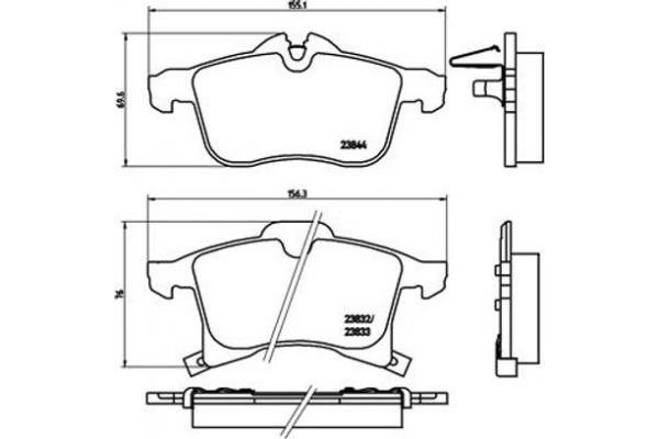 Brembo Σετ τακάκια, Δισκόφρενα - P 59 045