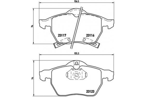 Brembo Σετ τακάκια, Δισκόφρενα - P 59 048