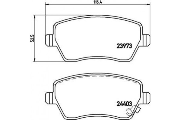 Brembo Σετ τακάκια, Δισκόφρενα - P 59 050