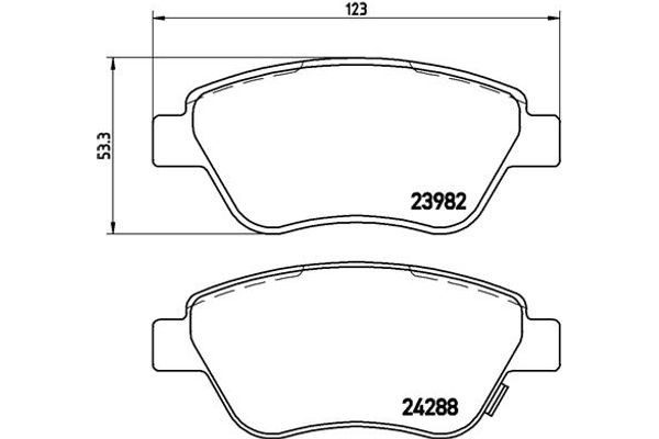 Brembo Σετ τακάκια, Δισκόφρενα - P 59 051