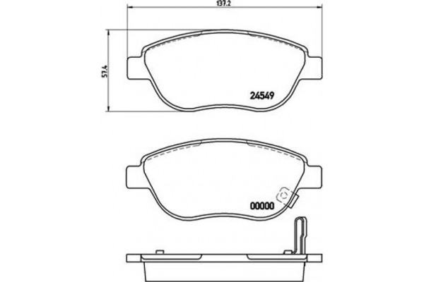 Brembo Σετ τακάκια, Δισκόφρενα - P 59 052