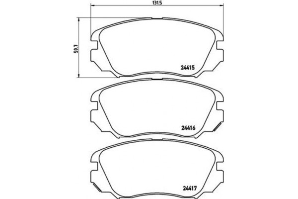 Brembo Σετ τακάκια, Δισκόφρενα - P 59 054