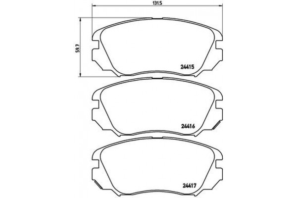 Brembo Σετ τακάκια, Δισκόφρενα - P 59 054