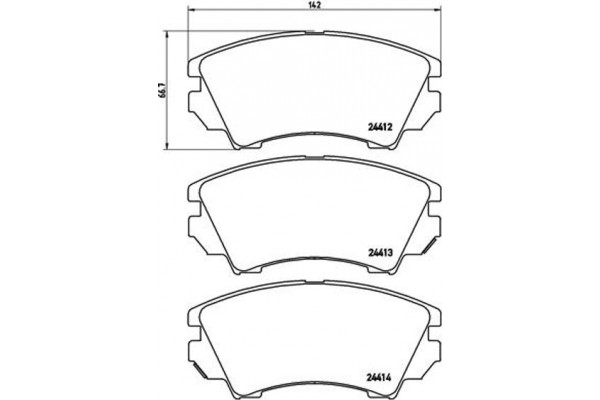 Brembo Σετ τακάκια, Δισκόφρενα - P 59 055