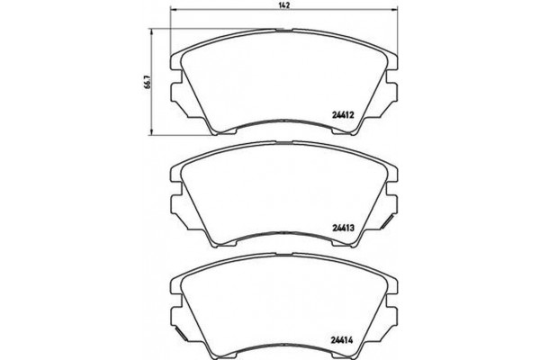 Brembo Σετ τακάκια, Δισκόφρενα - P 59 055