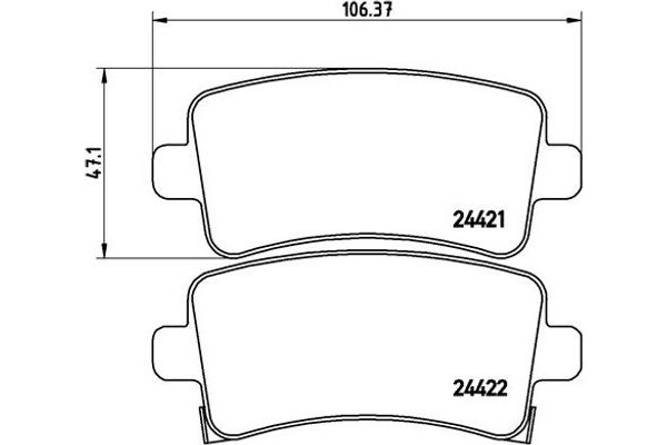 Brembo Σετ τακάκια, Δισκόφρενα - P 59 059