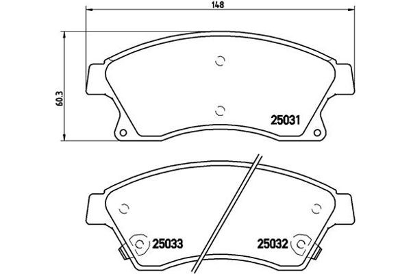 Brembo Σετ τακάκια, Δισκόφρενα - P 59 076