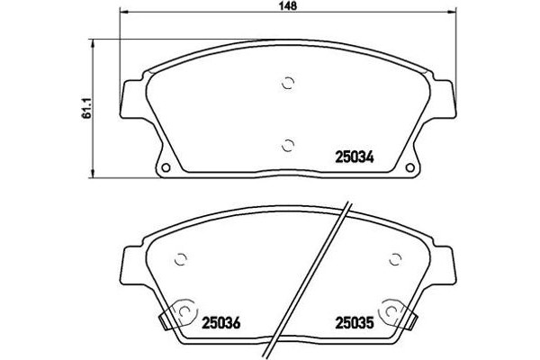 Brembo Σετ τακάκια, Δισκόφρενα - P 59 077