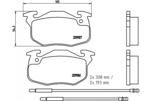 Brembo Σετ τακάκια, Δισκόφρενα - P 61 044