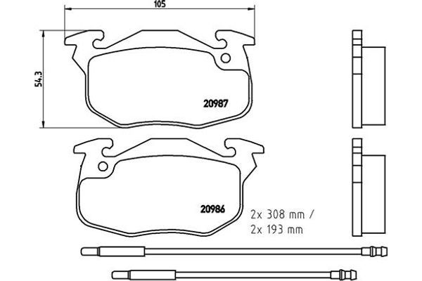 Brembo Σετ τακάκια, Δισκόφρενα - P 61 044