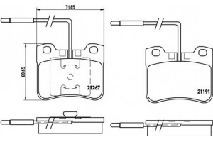 Brembo Σετ τακάκια, Δισκόφρενα - P 61 047