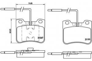 Brembo Σετ τακάκια, Δισκόφρενα - P 61 047