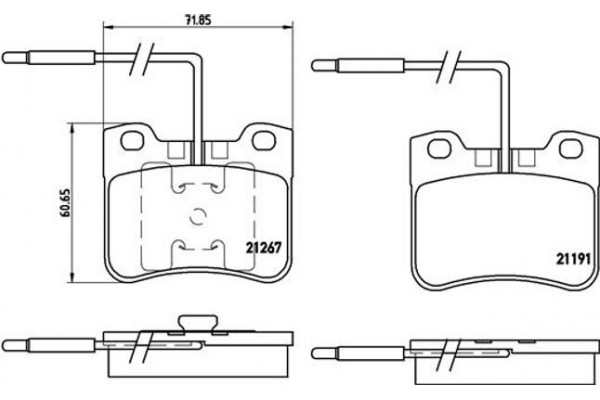 Brembo Σετ τακάκια, Δισκόφρενα - P 61 047