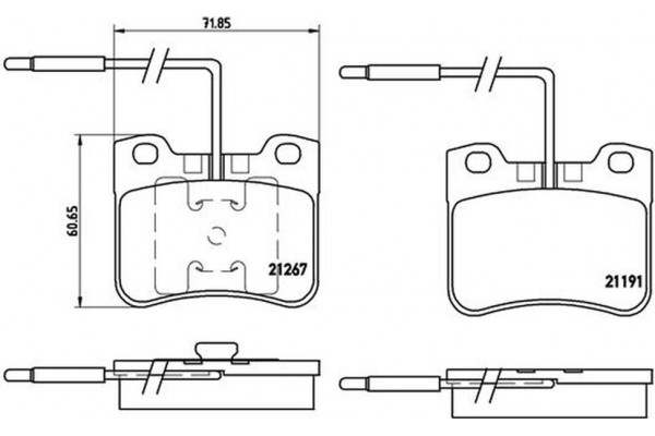 Brembo Σετ τακάκια, Δισκόφρενα - P 61 047