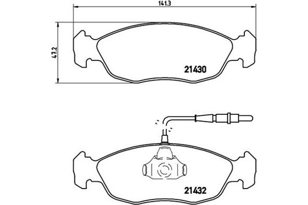 Brembo Σετ τακάκια, Δισκόφρενα - P 61 054