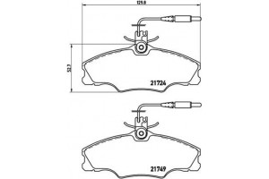 Brembo Σετ τακάκια, Δισκόφρενα - P 61 056