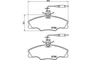 Brembo Σετ τακάκια, Δισκόφρενα - P 61 056