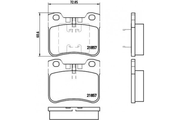 Brembo Σετ τακάκια, Δισκόφρενα - P 61 059