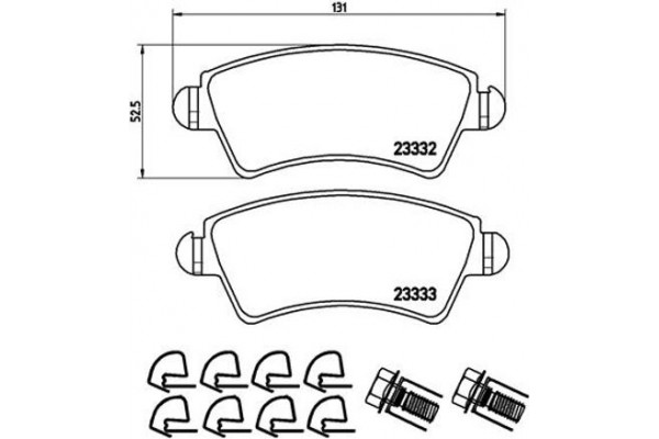 Brembo Σετ τακάκια, Δισκόφρενα - P 61 067