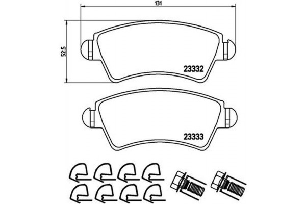 Brembo Σετ τακάκια, Δισκόφρενα - P 61 067