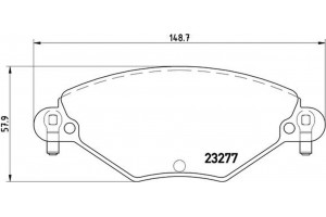 Brembo Σετ τακάκια, Δισκόφρενα - P 61 071