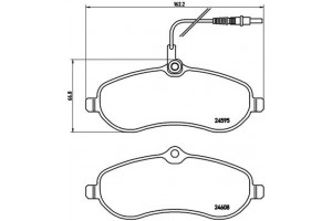 Brembo Σετ τακάκια, Δισκόφρενα - P 61 096