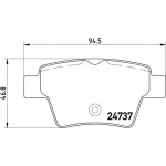 Brembo Σετ τακάκια, Δισκόφρενα - P 61 100