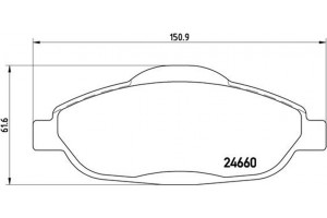 Brembo Σετ τακάκια, Δισκόφρενα - P 61 101