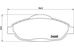 Brembo Σετ τακάκια, Δισκόφρενα - P 61 101
