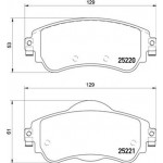 Brembo Σετ τακάκια, Δισκόφρενα - P 61 105