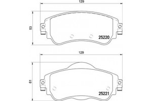 Brembo Σετ τακάκια, Δισκόφρενα - P 61 105