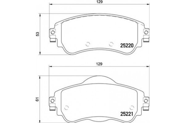 Brembo Σετ τακάκια, Δισκόφρενα - P 61 105