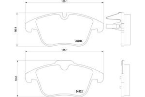 Brembo Σετ τακάκια, Δισκόφρενα - P 61 106