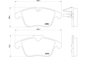 Brembo Σετ τακάκια, Δισκόφρενα - P 61 106