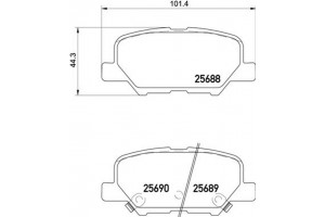 Brembo Σετ τακάκια, Δισκόφρενα - P 61 111