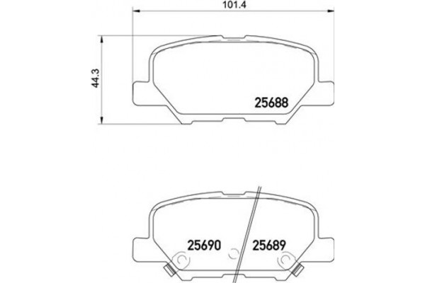 Brembo Σετ τακάκια, Δισκόφρενα - P 61 111