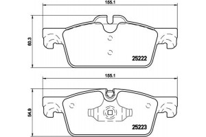 Brembo Σετ τακάκια, Δισκόφρενα - P 61 112