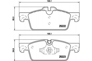 Brembo Σετ τακάκια, Δισκόφρενα - P 61 112
