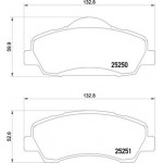 Brembo Σετ τακάκια, Δισκόφρενα - P 61 113