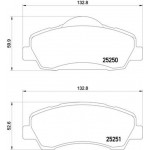 Brembo Σετ τακάκια, Δισκόφρενα - P 61 113