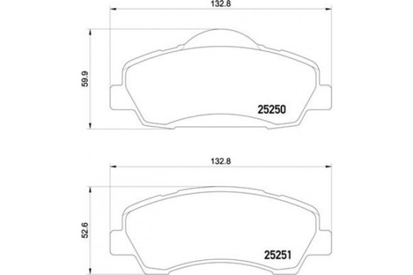 Brembo Σετ τακάκια, Δισκόφρενα - P 61 113